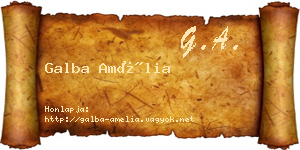 Galba Amélia névjegykártya